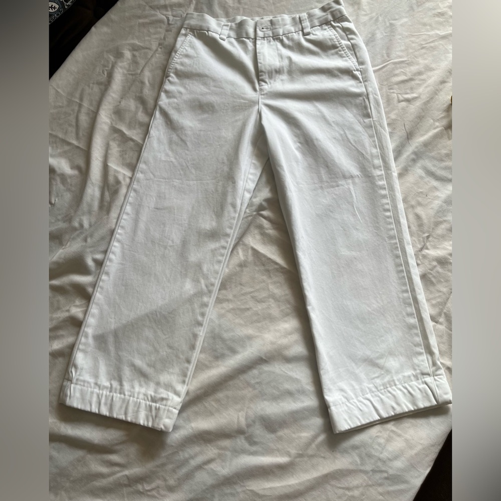 Vineyard Vines girls size 12 white 100% cotton chinos